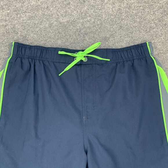 Nike Shorts Mens L Large Navy Colorblock Swimming Water Beach Swim Lined Trunks - Picture 4 of 14